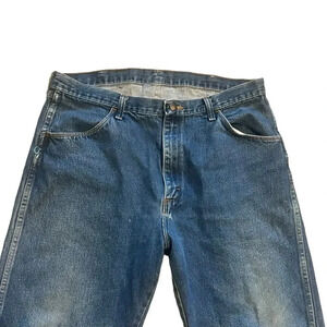Vintage Rustler Jeans Men’s Size 40x30 Retro Faded Wash Cowboy Denim Distressed